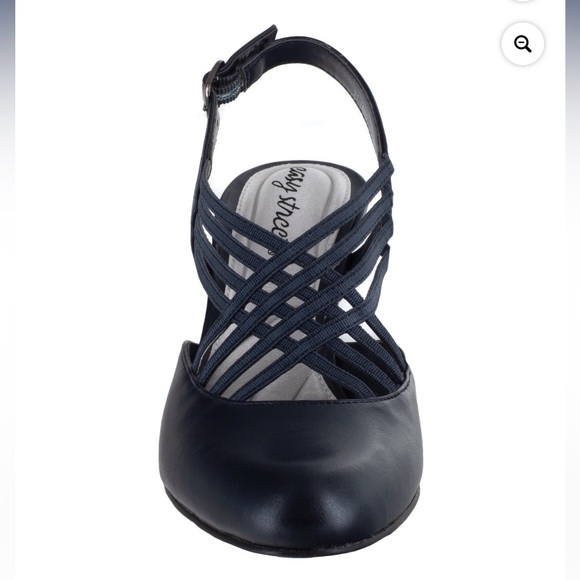 Easy street navy strapless slingback pumps - Picture 8 of 8